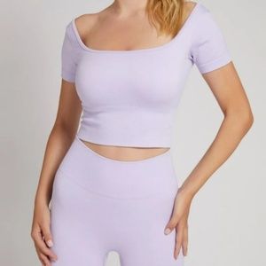 Lilac Cropped Top